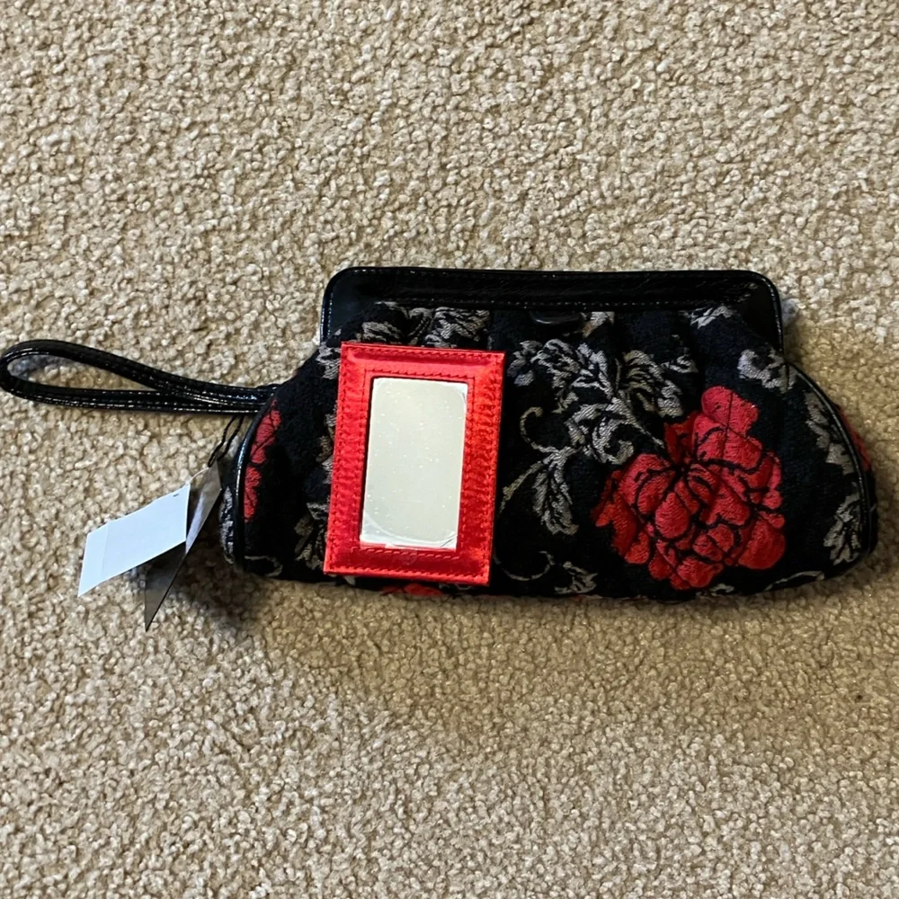 NWT Vera Bradley Limited Collection black, red and gray clutch